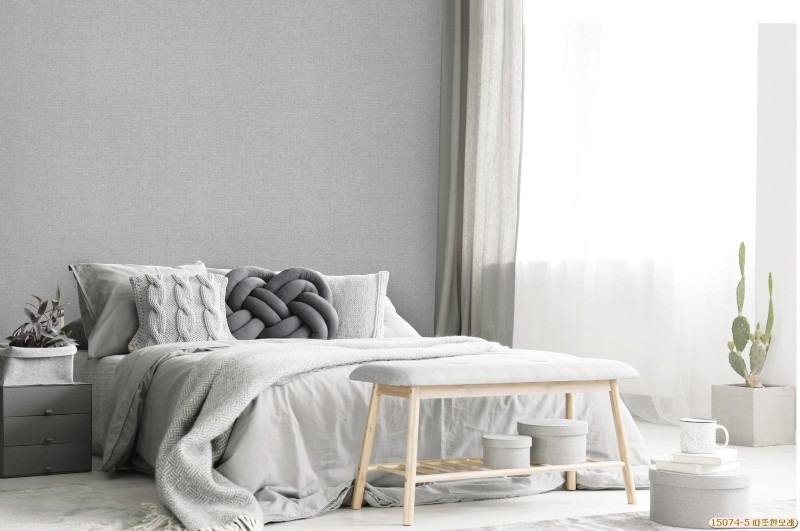 Tone màu ghi của giấy dán tường không bao giờ là lỗi mốt Giấy dán tường phòng ngủ giá rẻ tại Hải Phòng